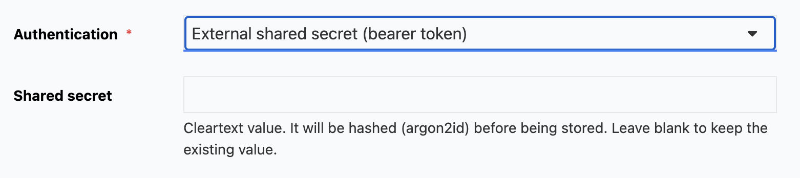 SCIM auth type: EXTERNAL_SECRET