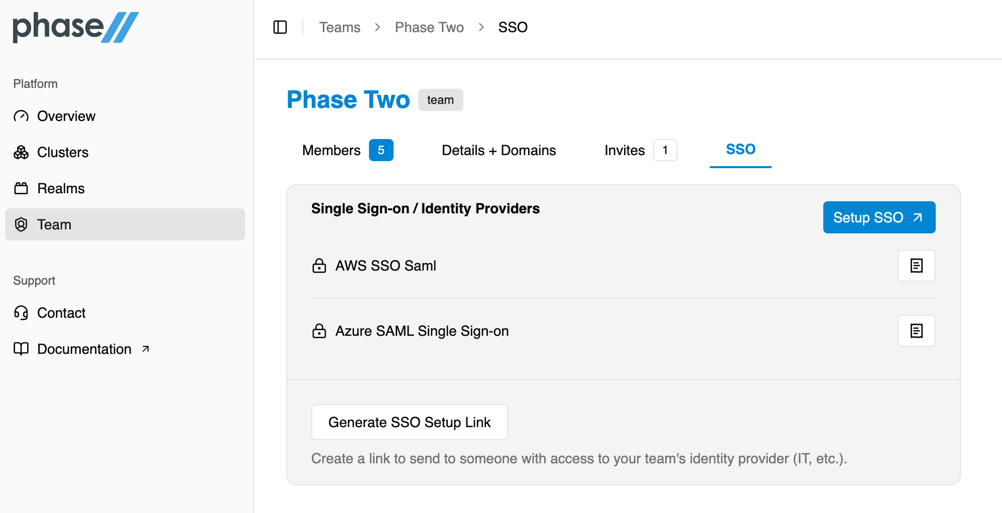 Phase Two Team SSO
